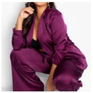 Rebdolls "Starstruck" Satin Wide Leg Pants & Jacket Set